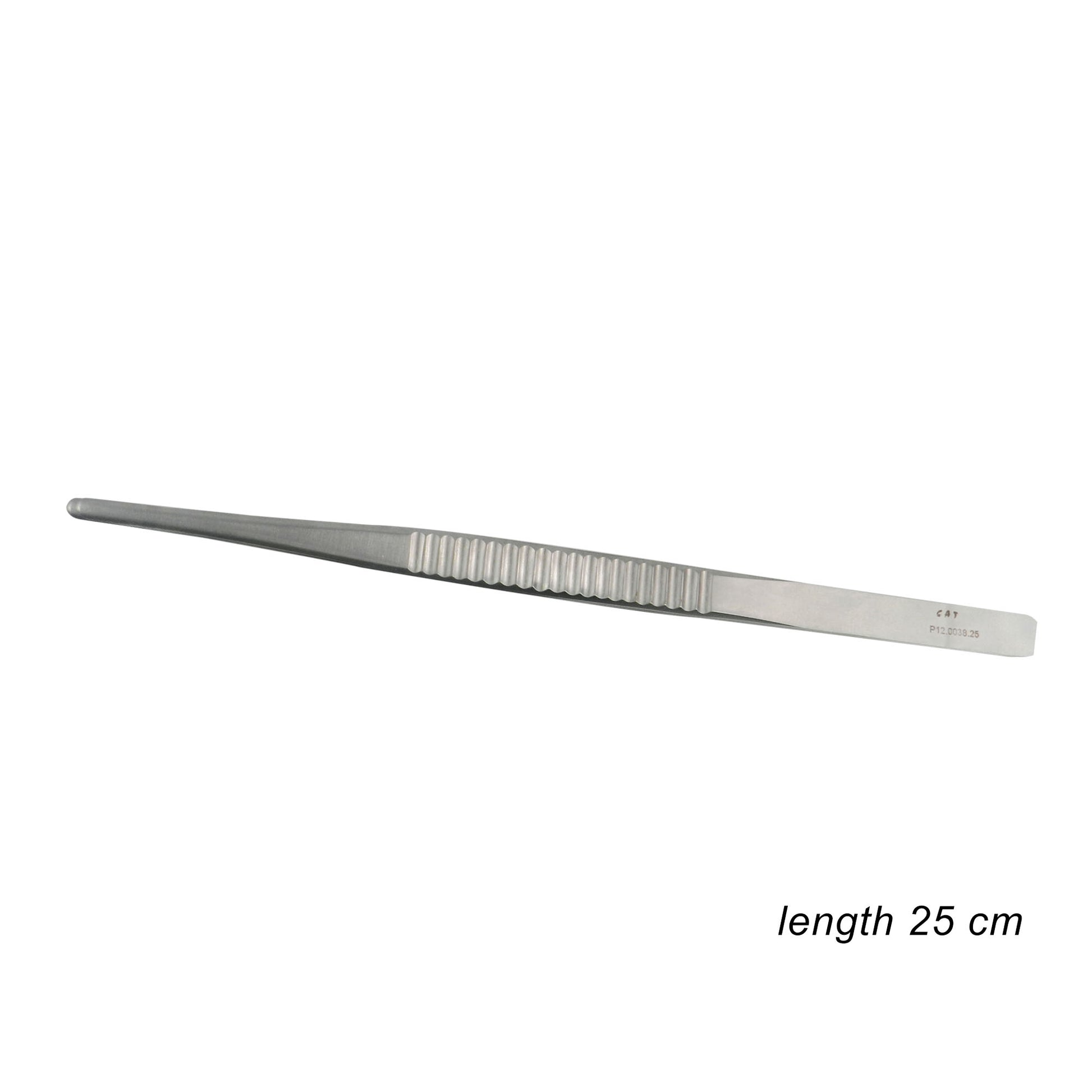 Plain 25cm CAT Surgical artery dressing forceps, stainless steel surgical forceps for precise medical procedures.