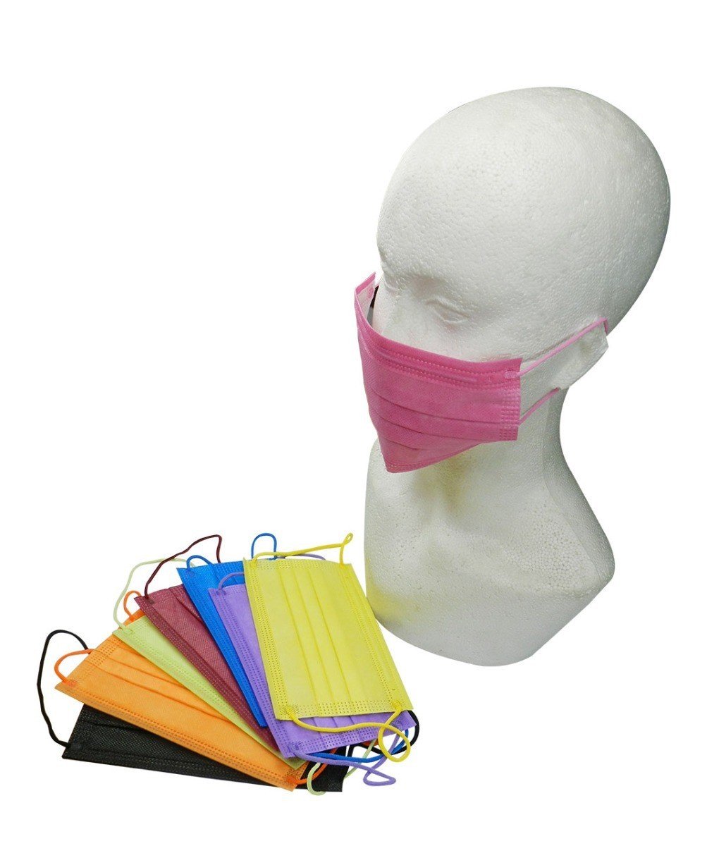 Orange CAT Surgical 4-layer surgical face mask, protection mask with 50 masks per pack, designed for medical and safety use.