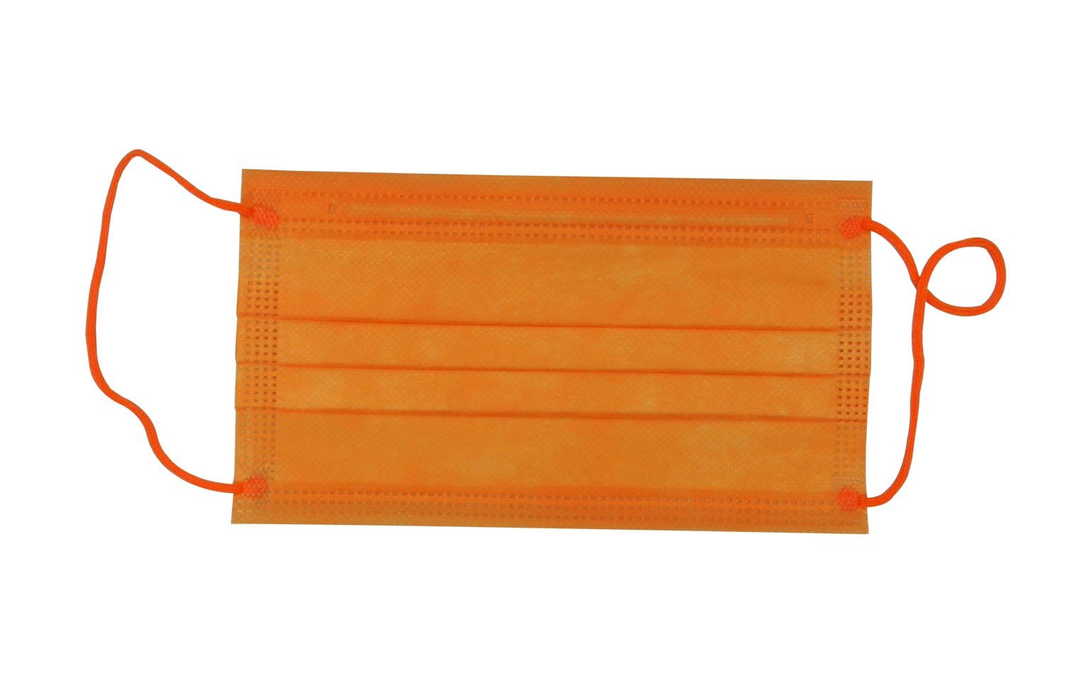 Orange CAT Surgical 4-layer surgical face mask for protection, 50-pack, with ear loops and breathable fabric.