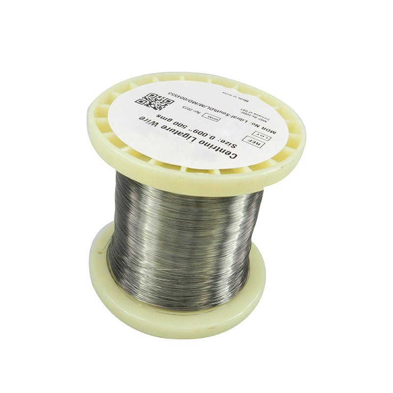 Centrino Dead-Soft Ligature Wire for orthodontic use, shown in a close-up image demonstrating its flexible, durable design