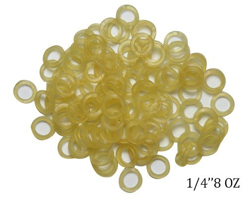 Centrino Bangle Extraoral Elastics in 5/16 inch, 8 oz, showing clear rubber elastics used for orthodontic treatment.