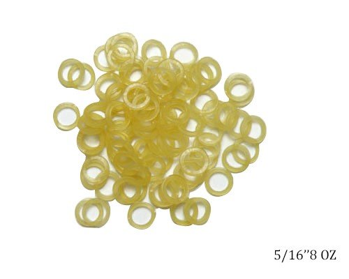 Centrino Bangle Extraoral Elastics for orthodontic use, shown in a small bag with multiple elastic bands.