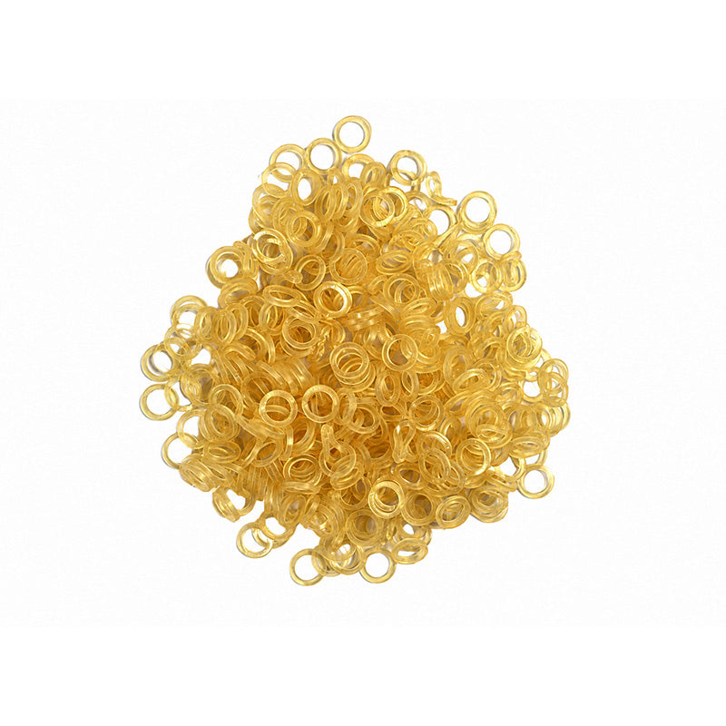 Centrino Bangle Extraoral Elastics for orthodontic use, shown in a small, clear package with elastic bands visible inside.