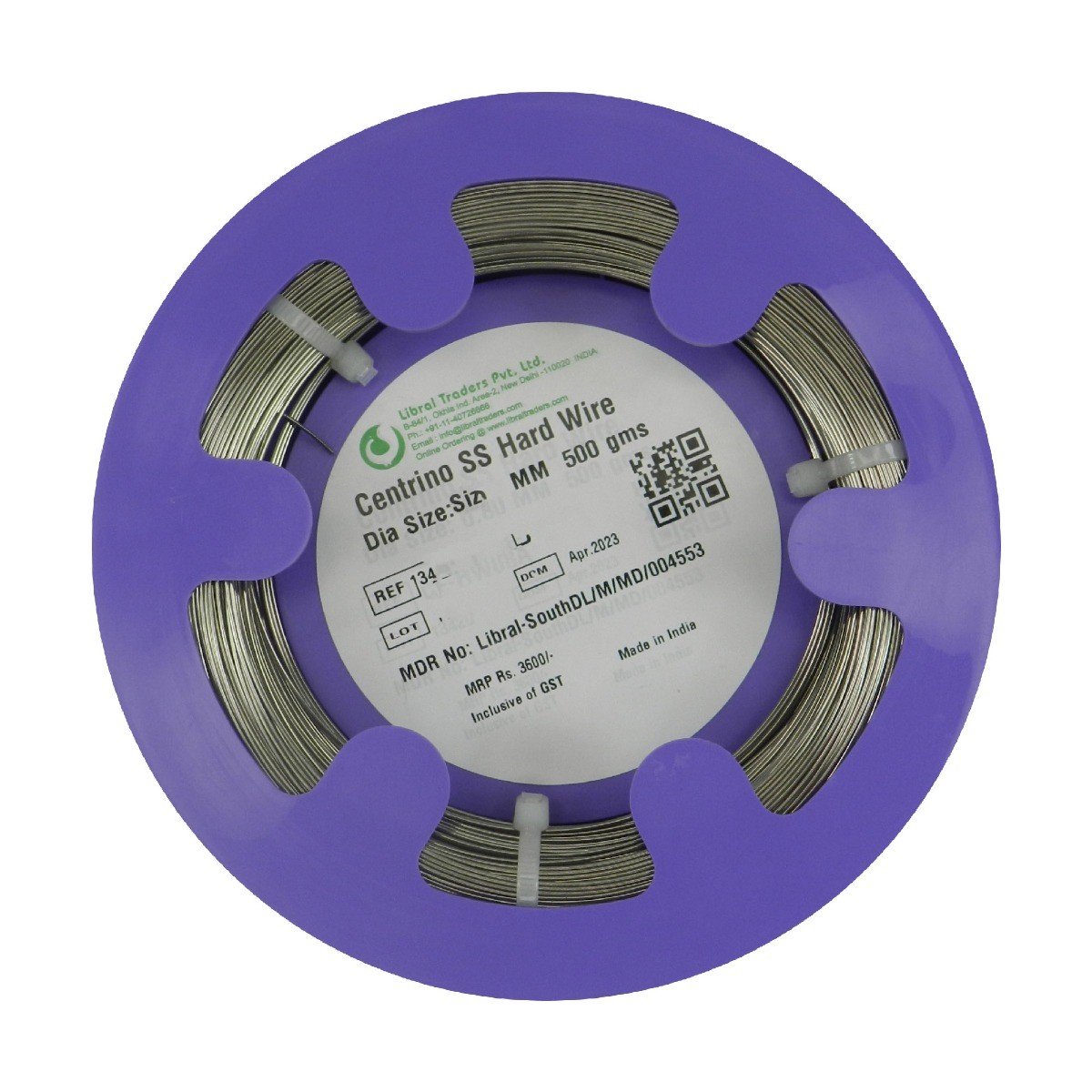 Centrino Lab Wire Round Spring Hard Wire in 0.90mm, laboratory-grade wire for scientific and electrical applications