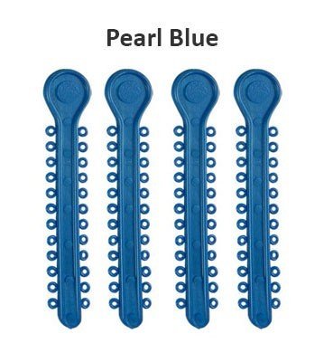 Centrino Ram Bagh Low Friction Ligature Stick Ties in pearl color, shown in a pack of 100, designed for secure, low-friction dental ligatures.