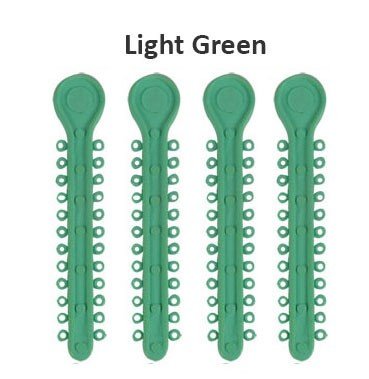 Centrino Ram Bagh low friction ligature stick ties in pearl color, made for secure dental appliance fastening.