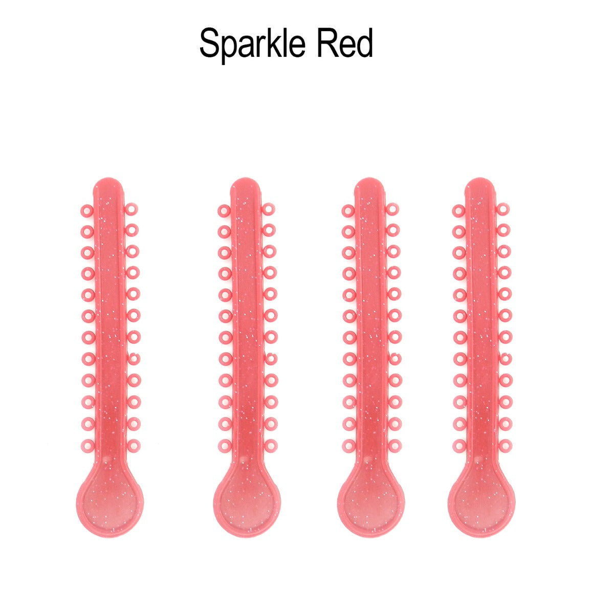 Centrino Ram Bagh Low Friction Ligature Stick Ties in pearl, shown in a pack of 100, for secure orthodontic appliance placement