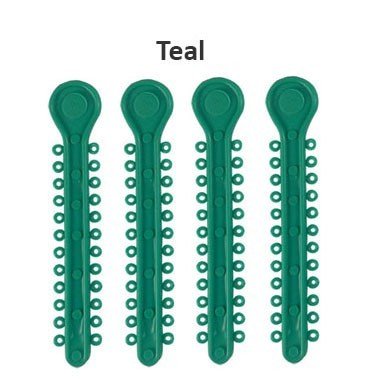 Centrino Ram Bagh low friction ligature stick ties in pearl color, used for dental braces and orthodontic applications.