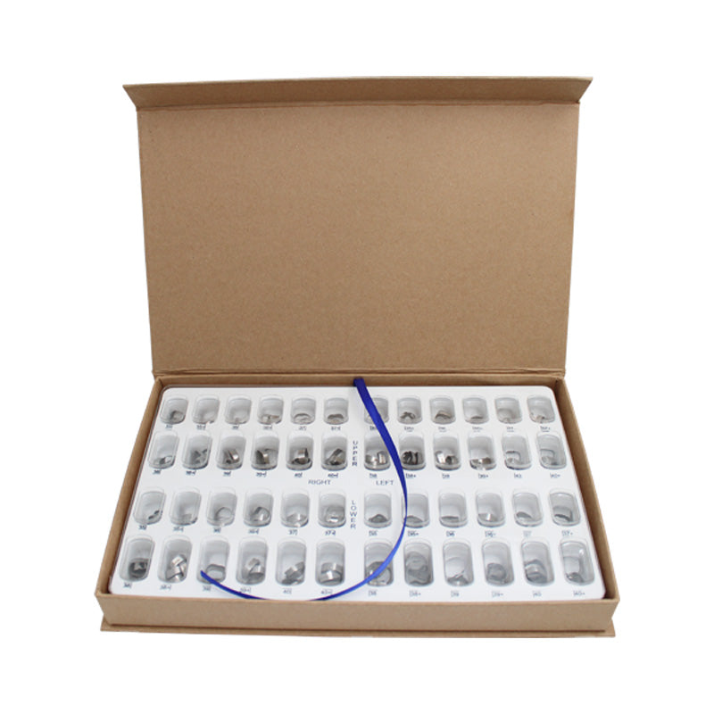 Centrino preformed molar bands with MBT tubes from the starter kit, showing the size 022 bands and attached tubes.