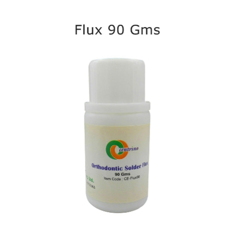 Centrino Orthodontic Silver Solder Flux in a 25g container, used for orthodontic soldering and metal bonding workflows.