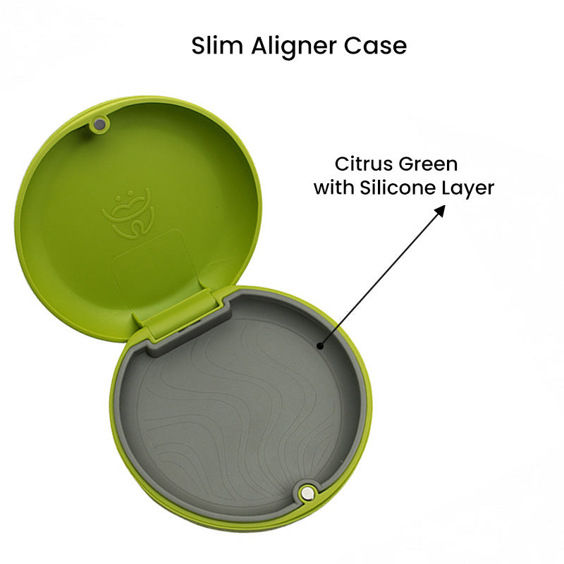 Captain Slim Aligner Case Citrus Green With Silicone Layer