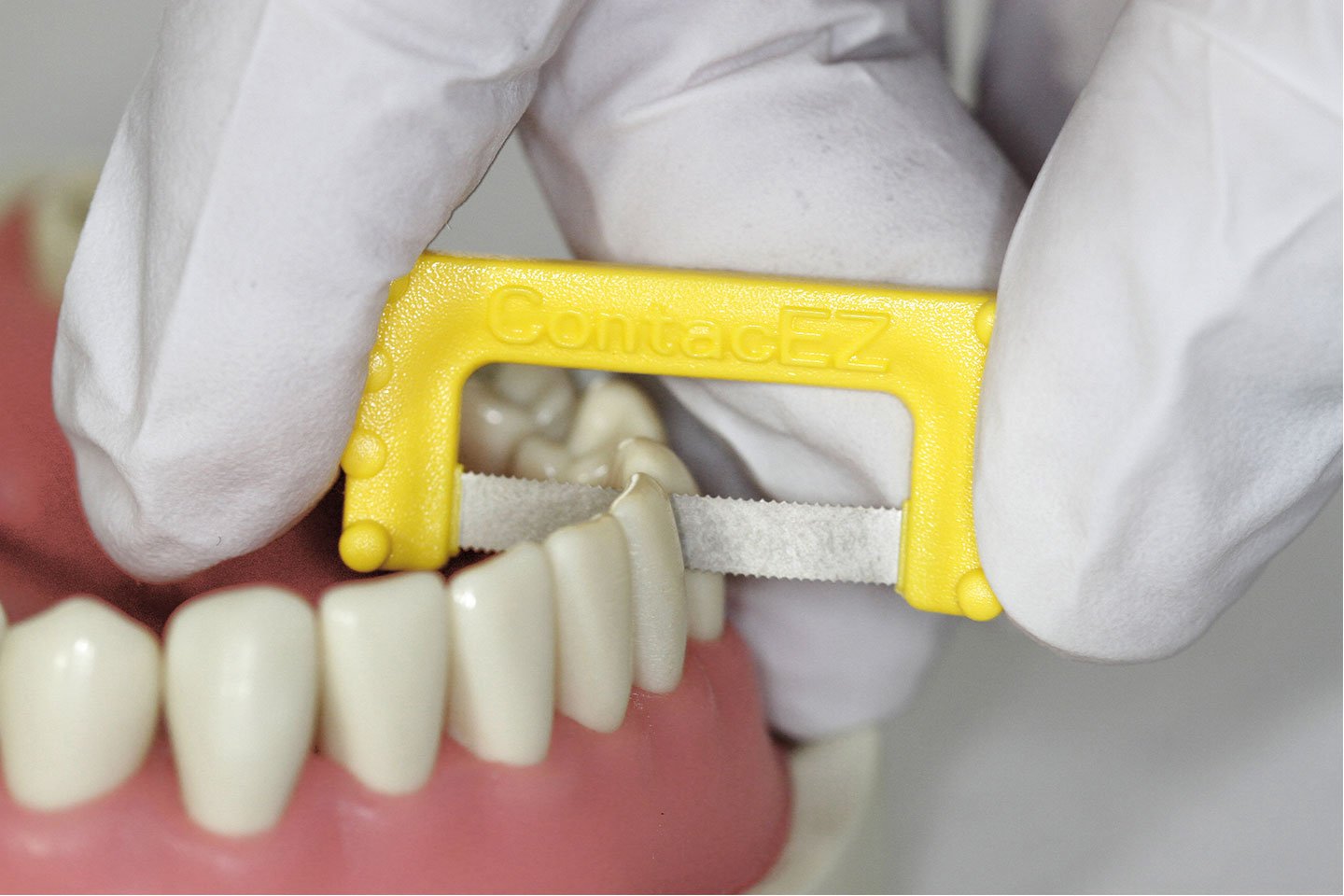 ContacEZ IPR Strip System kit with eight dental IPR tools, designed for precise interdental reduction.