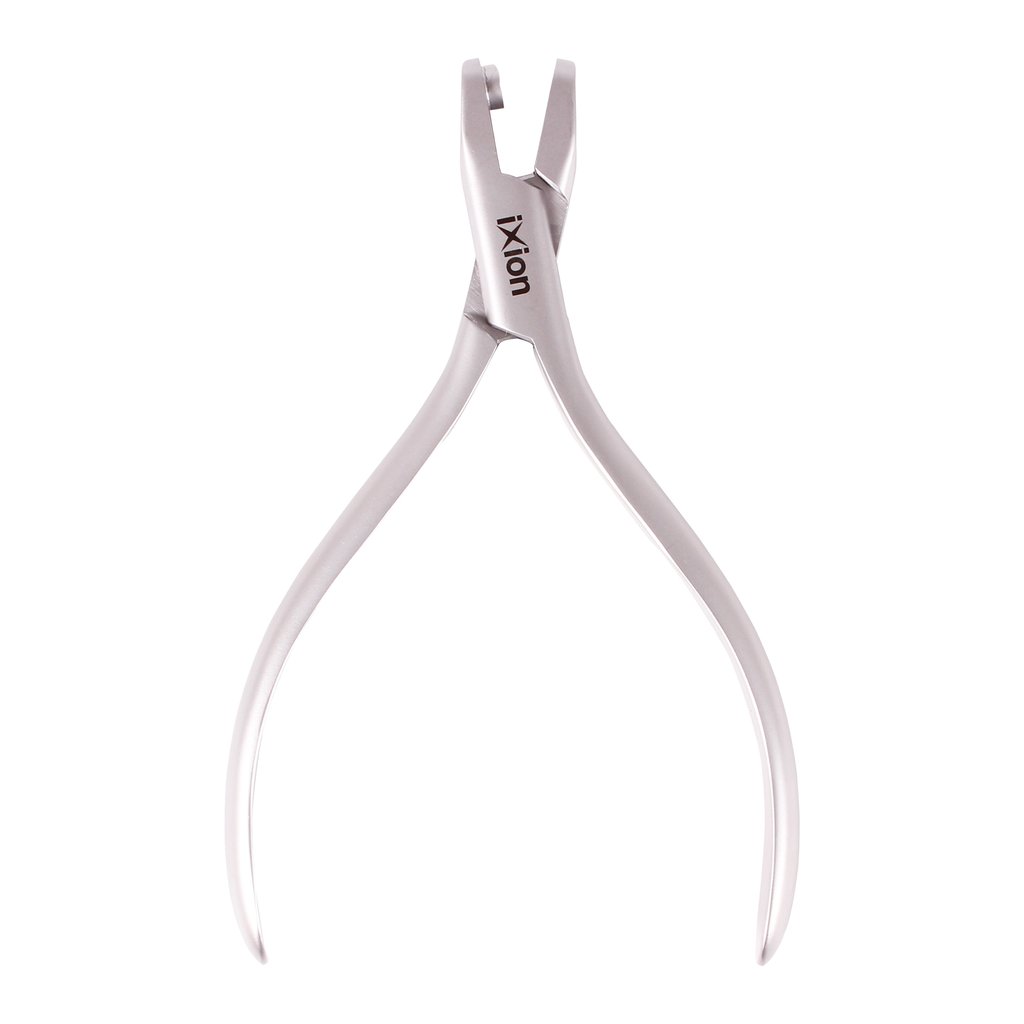 DB Orthodontics Ixion Aligner Pliers with hole punch, professional orthodontic tool for adjusting and shaping dental aligners.