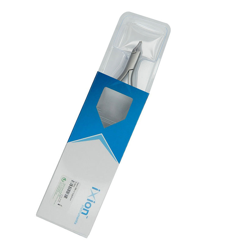 DB Orthodontics Ixion Aligner Pliers for rotation, used to adjust and hold clear aligners in orthodontic treatment.