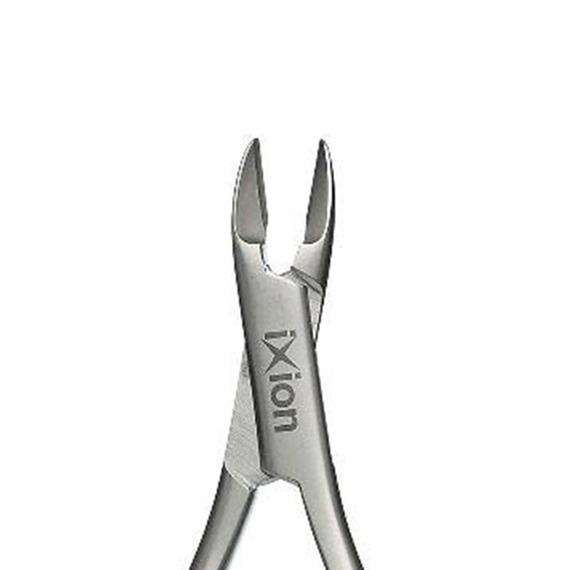 DB Orthodontics Ixion Micro Ligature Cutter with long handle, precision orthodontic cutters for ligature cutting.
