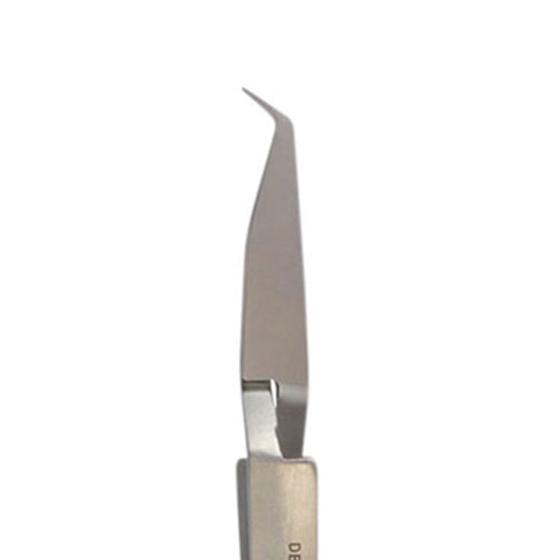 DB Orthodontics curved direct bond bracket holder tweezer for precise placement, featuring ergonomic design and stainless steel construction.