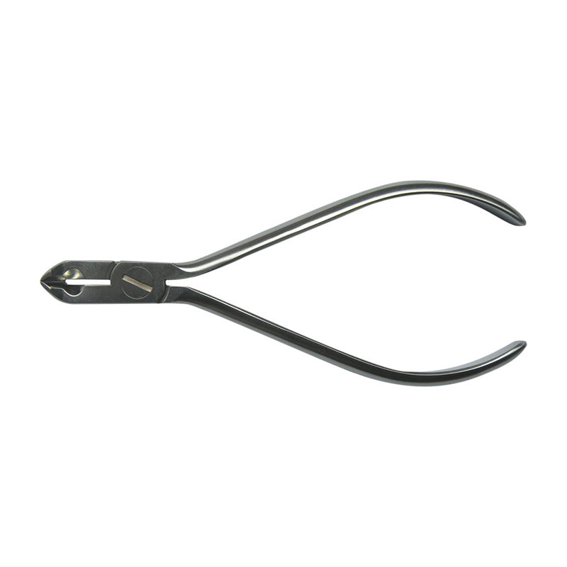 Dentaurum Orthodontics Ligature Cutter with 45-degree curved blades for precise orthodontic wire cutting.