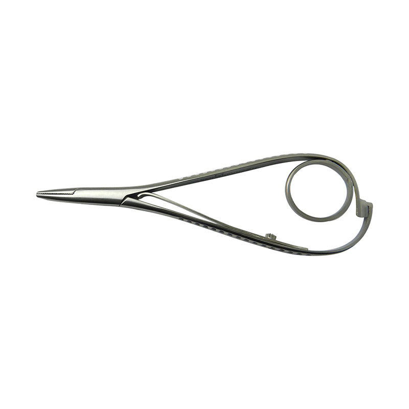 Dentaurum Orthodontics medium needle holder with ring for ligating, featuring ergonomic design and precision tips.