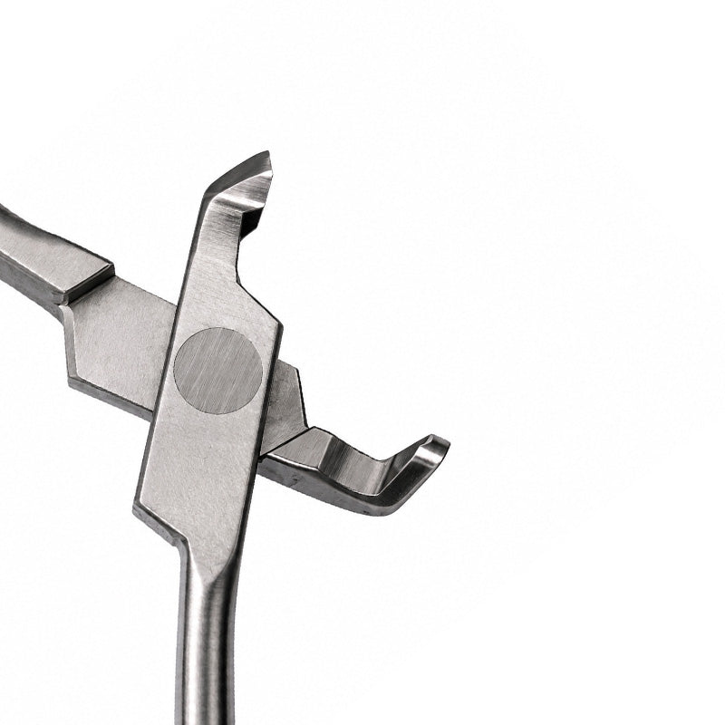Eltee lap joint micro distal end cutter with long handle and safety hold, designed for precise wire cutting and insulation work.