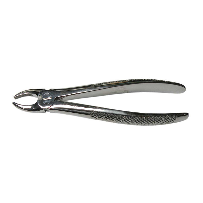 Eltee adult lower anterior extraction forceps for dental procedures, showing stainless steel instrument with ergonomic handles.