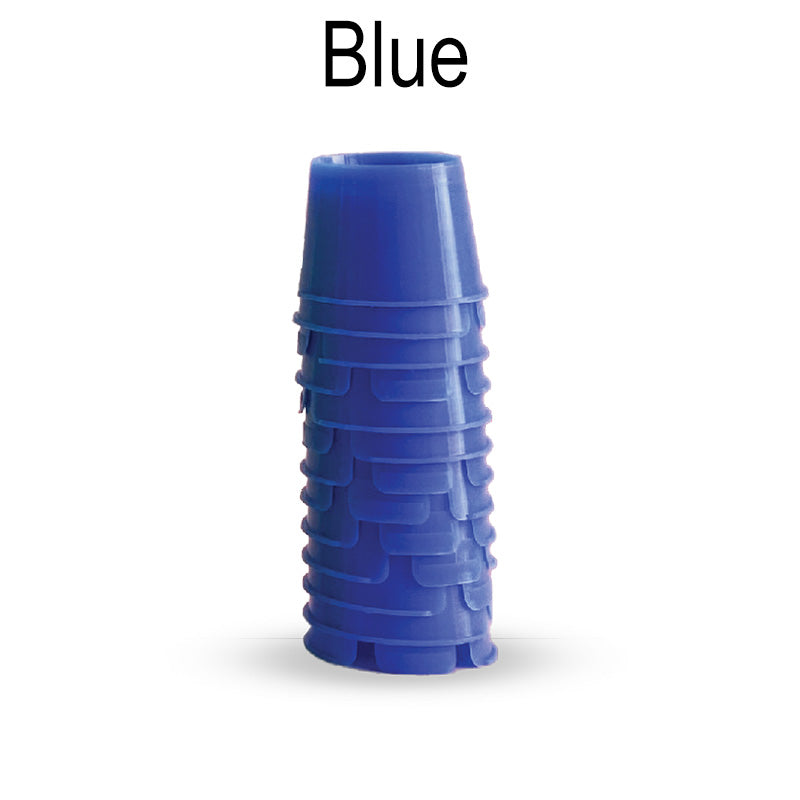 Blue Euronda Monoart Dappen Dishes for mixing dental materials, made by Euronda S.P.A, shown in a close-up image.