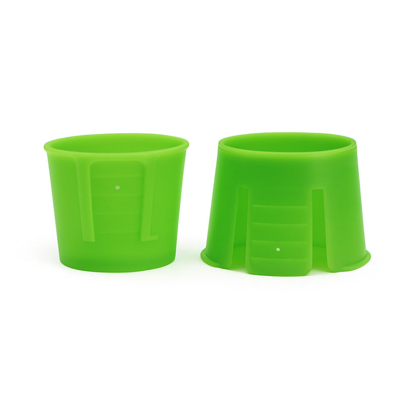Blue Euronda Monoart Dappen Dishes, small glass containers used for mixing dental materials, by Euronda S.P.A.