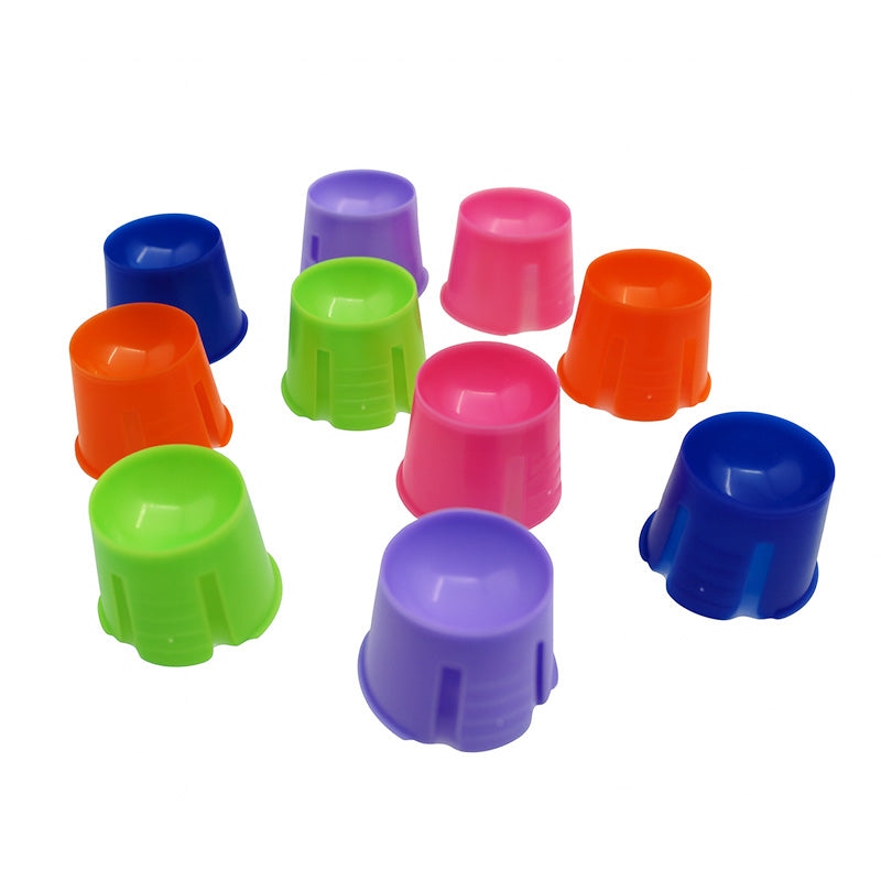 Blue Euronda Monoart Dappen Dishes for dental professionals, durable plastic containers for mixing and holding dental materials.