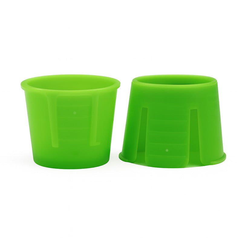 Blue Euronda Monoart Dappen Dishes for dental mixing, made by Euronda S.P.A, shown with multiple small, round mixing dishes.