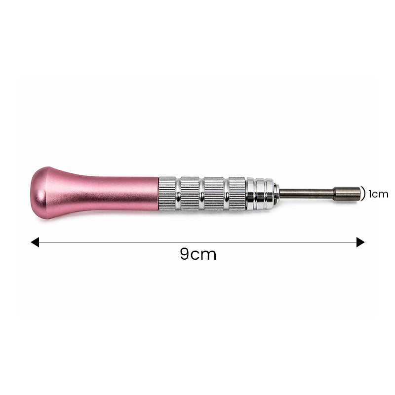 Fox screwdriver with drive shaft for mini screws, showing a compact tool designed for precise screw driving tasks.