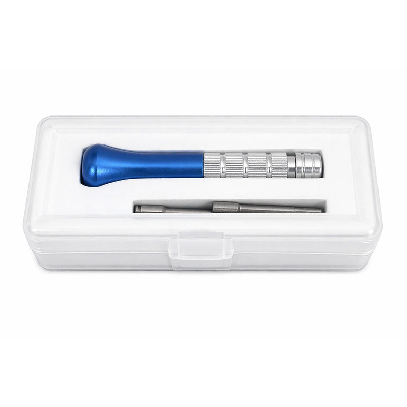 Fox mini screw driver with drive shaft, compact tool for installing and removing small screws, ideal for detailed repair work.