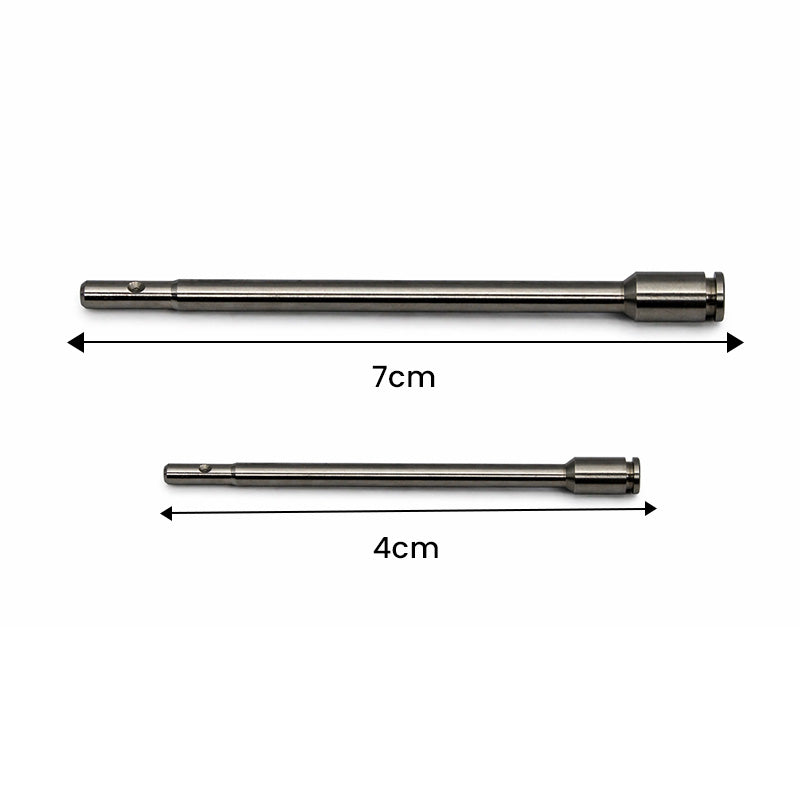 Fox mini screw driver with drive shaft, ideal for precision tasks, shown with small screws in a professional tool setting.