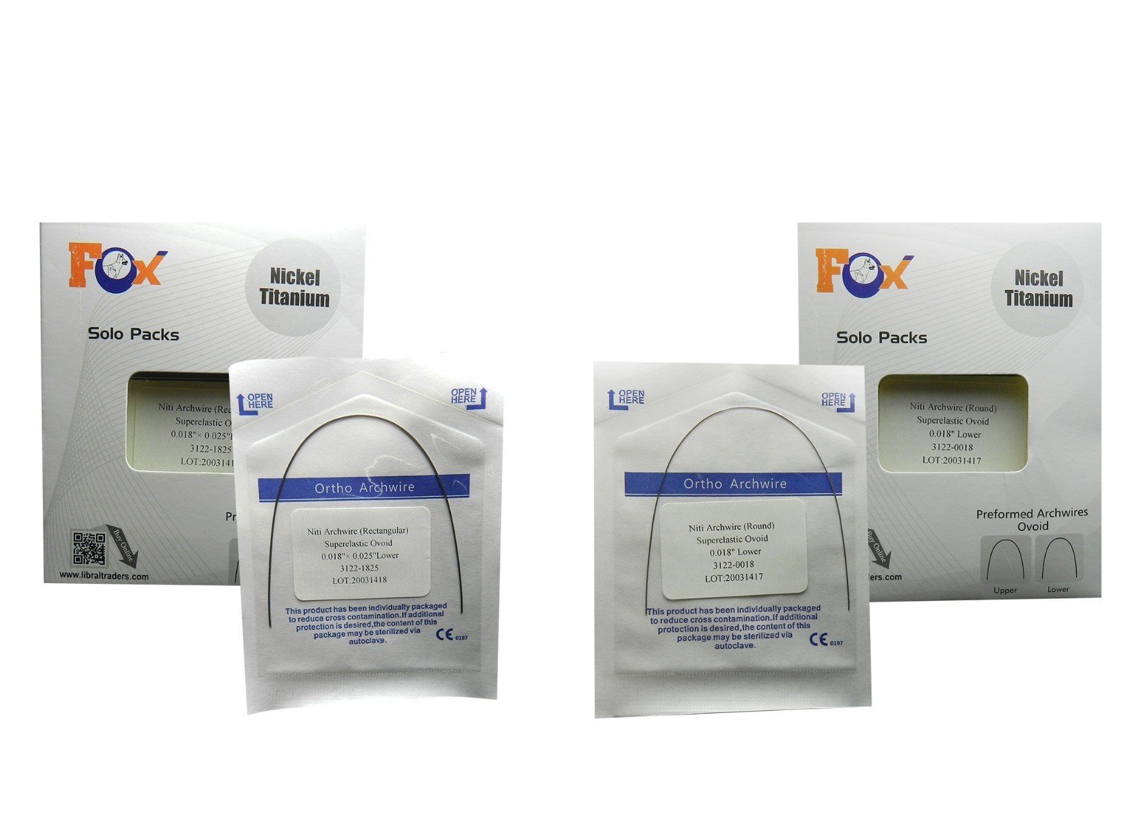 Fox NiTi Ovoidform Solo orthodontic wire, a flexible nickel titanium wire for orthodontic treatment, shown in the image.
