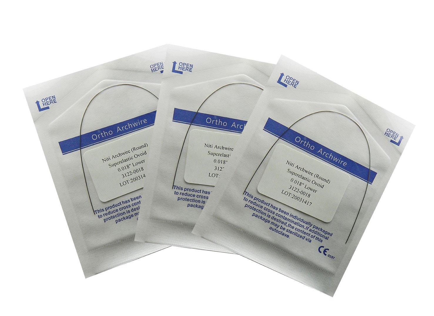 Fox NiTi Ovoidform Solo orthodontic wire, nickel titanium upper wire with ovoid shape for braces and orthodontic treatment.