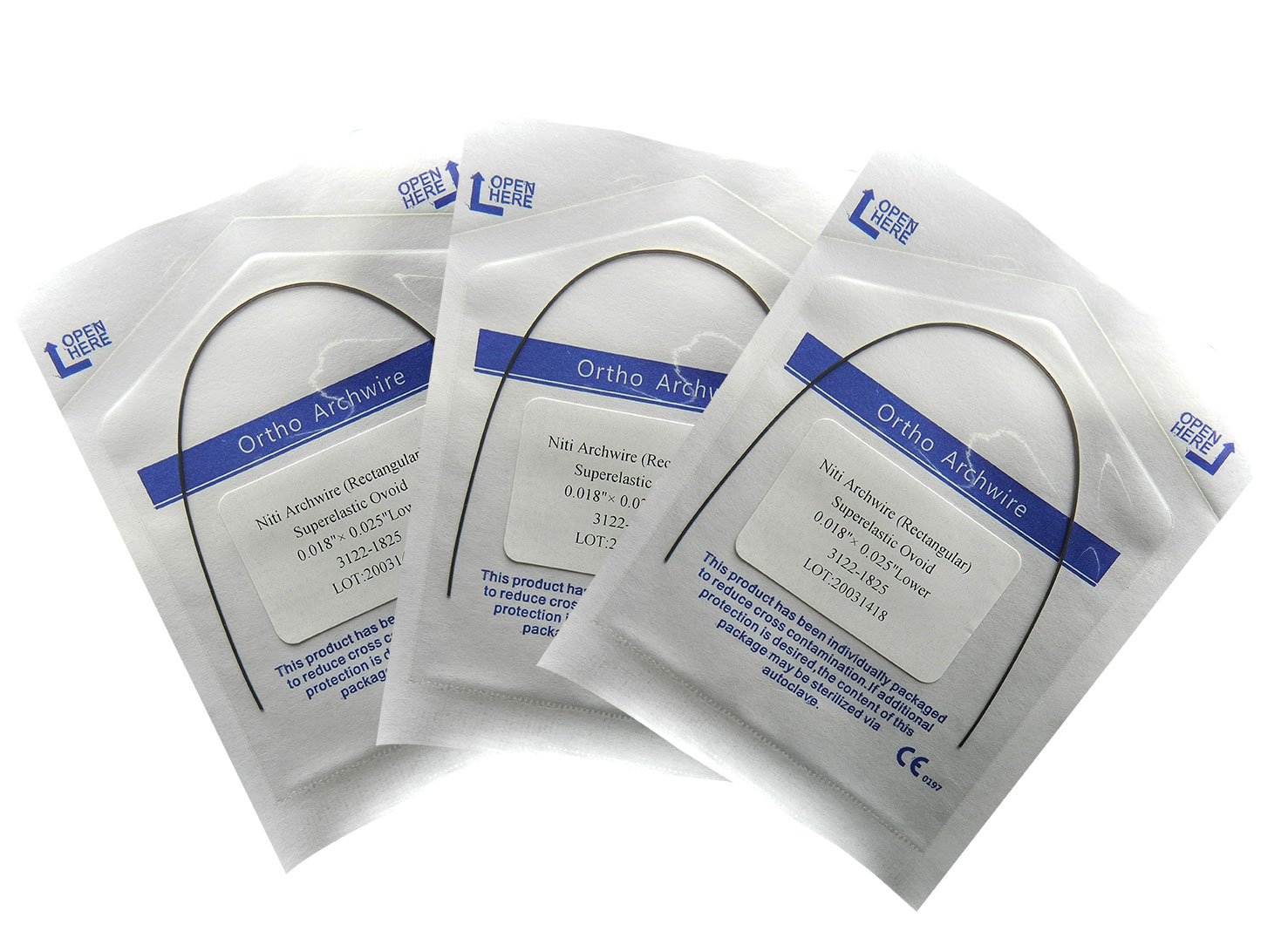 Fox Nickel Titanium Ovoidform Solo Orthodontic Wire for upper teeth, flexible nickel titanium orthodontic wire by Fox.