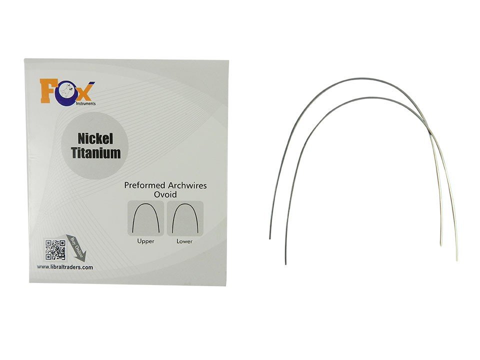 Fox Niti Preformed Wire Ovoidform, nickel titanium wire for orthodontic use, shown in a close-up image.