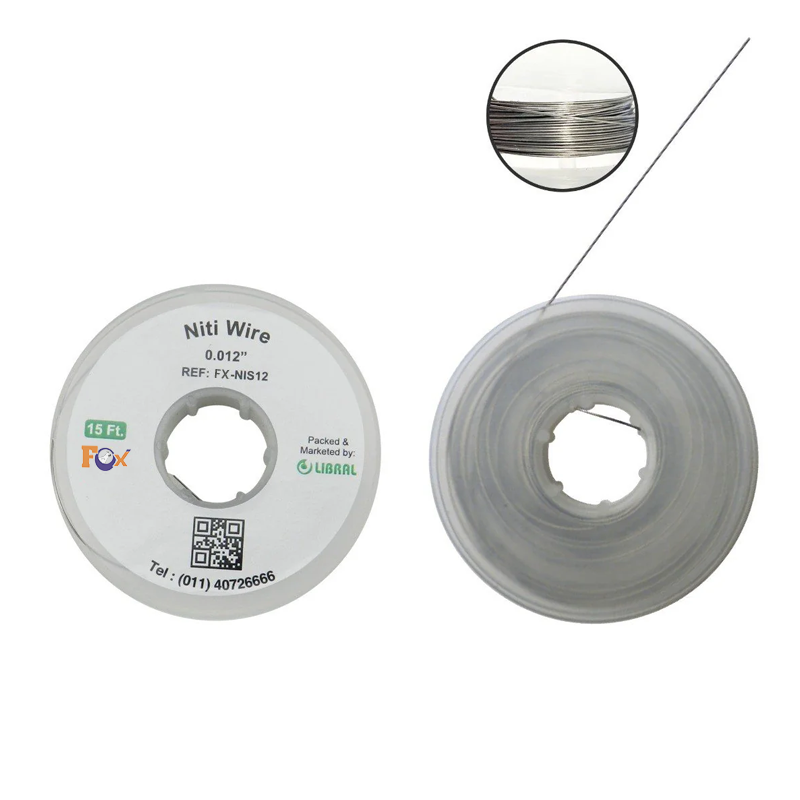 Fox Black Niti Wire in spool, nickel titanium wire used for dental and orthodontic applications, size 0.014.