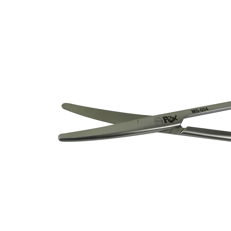 Curved Fox Mayo surgical scissors, 20 cm (8-inch), with stainless steel blades for precise medical cutting procedures.