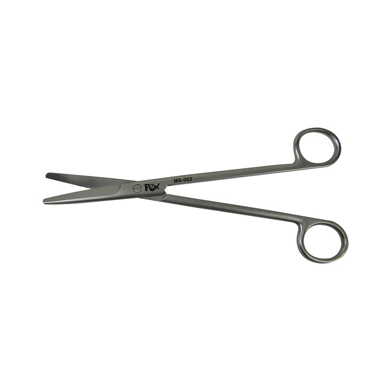 Straight Fox Mayo surgical scissors, 8-inch (20 cm), with sharp blades, made by Fox Surgical for precise surgical cutting.