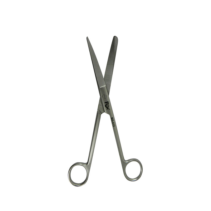 Curved Fox Surgical Metzenbaum scissors, 8-inch surgical scissors with stainless steel blades and ergonomic handles.
