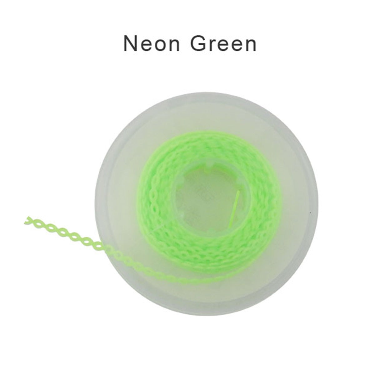 G&H Ortho 15 ft elastic E-chain in green, flexible orthodontic chain for dental orthodontic applications.