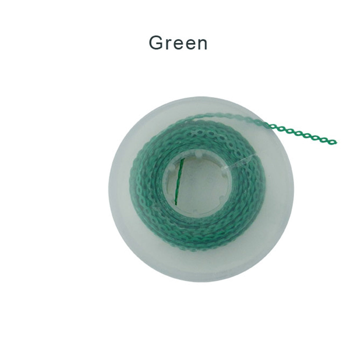 G&H Ortho pearl green E-Chain elastic chain, 15 ft, showing the flexible, durable orthodontic chain with pearl green links.