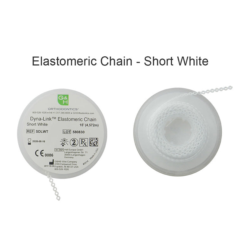 G&H Ortho 15 ft. E-Chain elastic chain with durable, flexible design for orthodontic use.