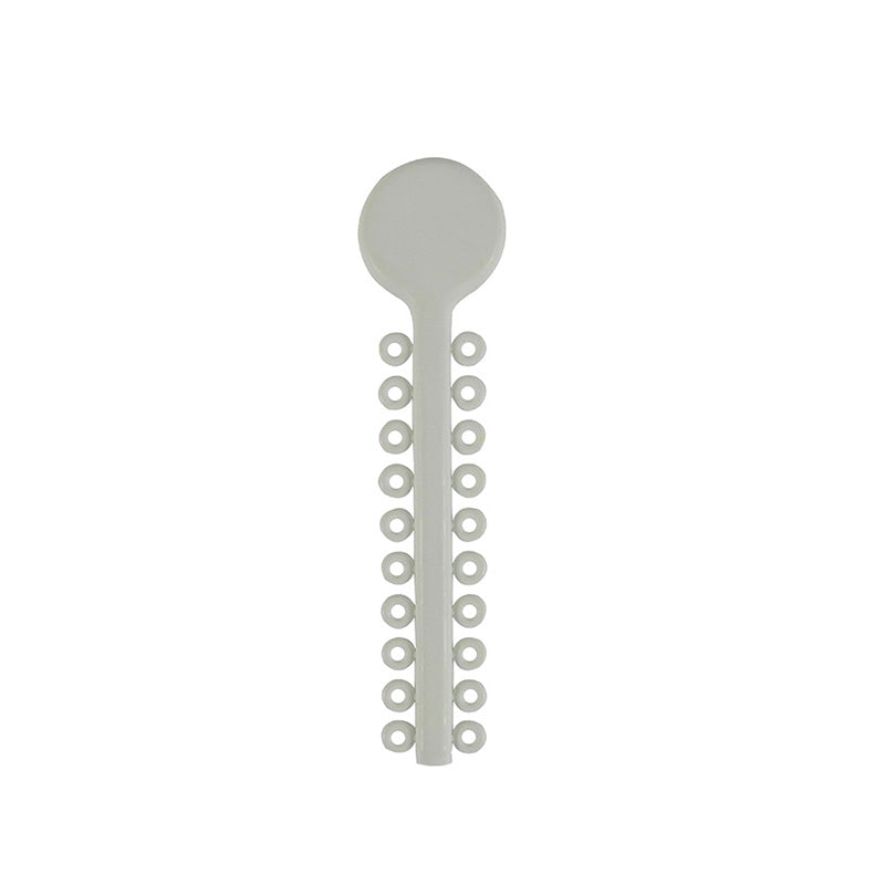 G&H Ortho G&H Select Elastomeric Ligature Ties in white, a pack of 1000 orthodontic ligature ties for braces.