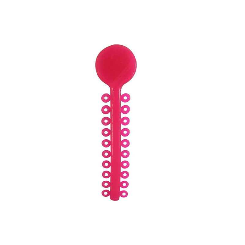 G&H Ortho G&H Select Elastomeric Ligature Ties in white, set of 1000, flexible orthodontic ligature ties for braces.