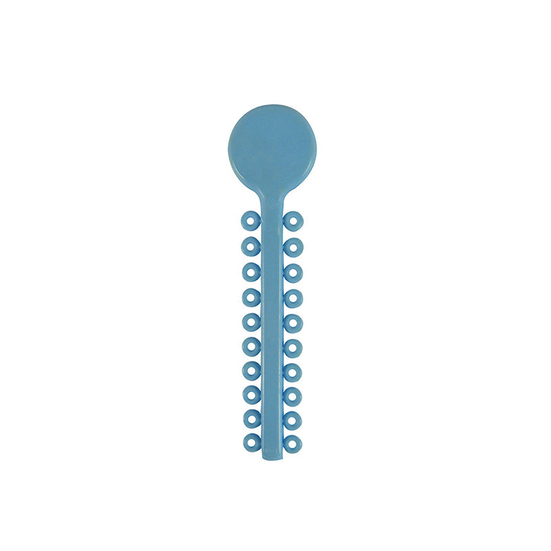 G&H Ortho G&H Select Elastomeric Ligature Ties in white, 1000-pack, used for orthodontic braces and dental applications