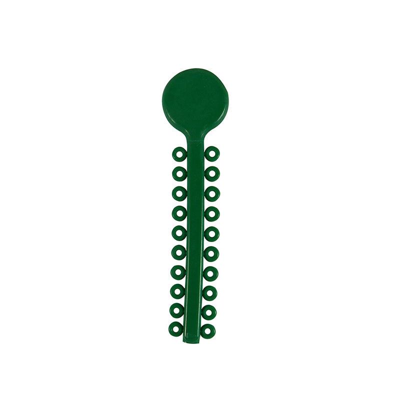G&H Ortho G&H Select Elastomeric Ligature Ties in white, a pack of 1000 flexible orthodontic ligature ties for braces.
