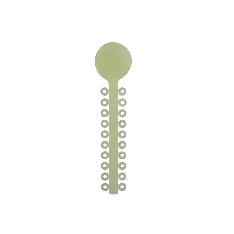 G&H Select Elastomeric Ligature Ties in white, 1000-pack, used for orthodontic braces and dental applications