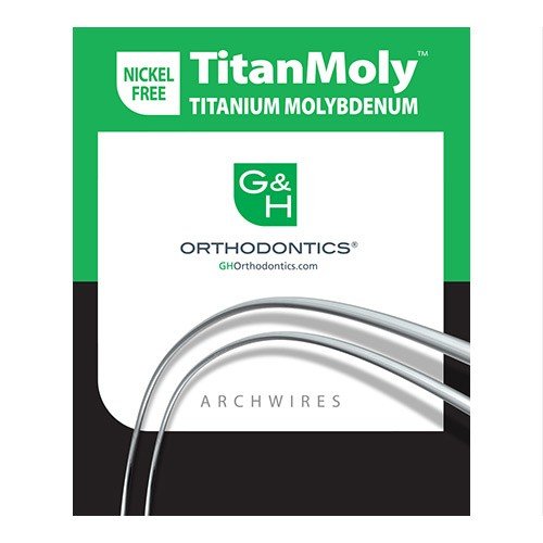 G&H Ortho Lingual Beta Titanium Molybdenum Wire, size 016, showing the flexible, smooth wire used for orthodontic lingual braces.