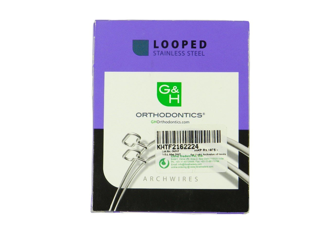 G&H Ortho stainless steel keyhole loop wires for orthodontic use, showing the wire’s shape and smooth finish.