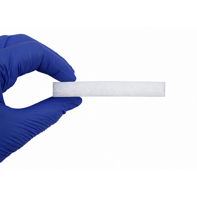 Goodwill Hemosponge membrane plug, 80x50x10 mm, used as a sealing or insulating component in industrial applications.